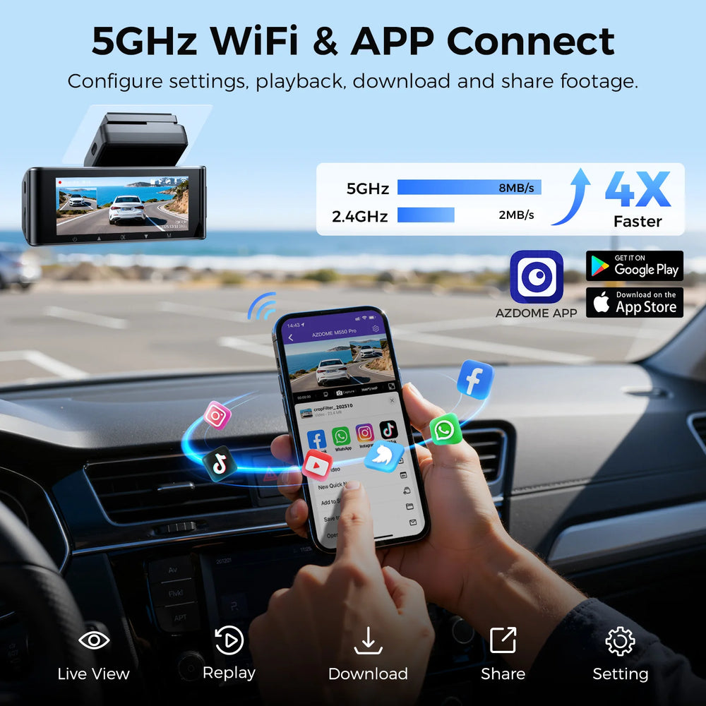 AZDOME M550 Pro 4K Dash Cam